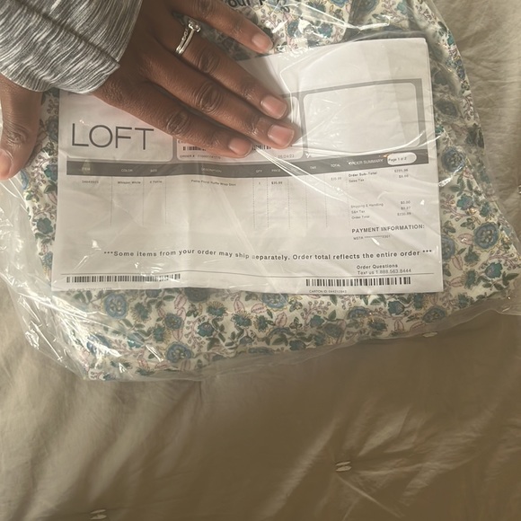 Loft Petite floral ruffle wrap skirt - Picture 5 of 5